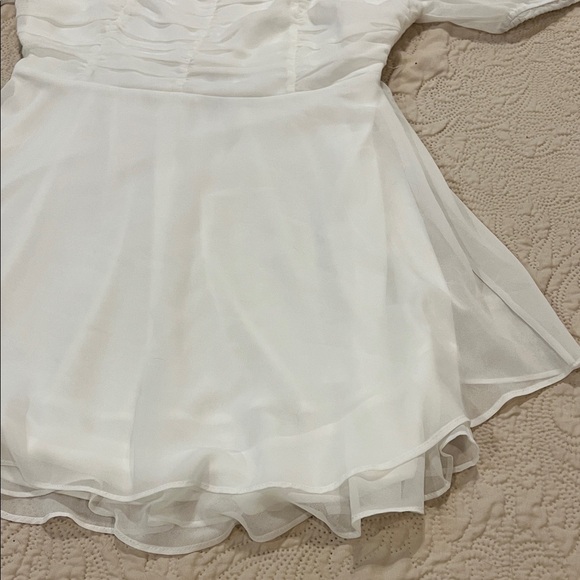 Altar'd State White Puff Sleeve Mini Dress - Picture 6 of 12